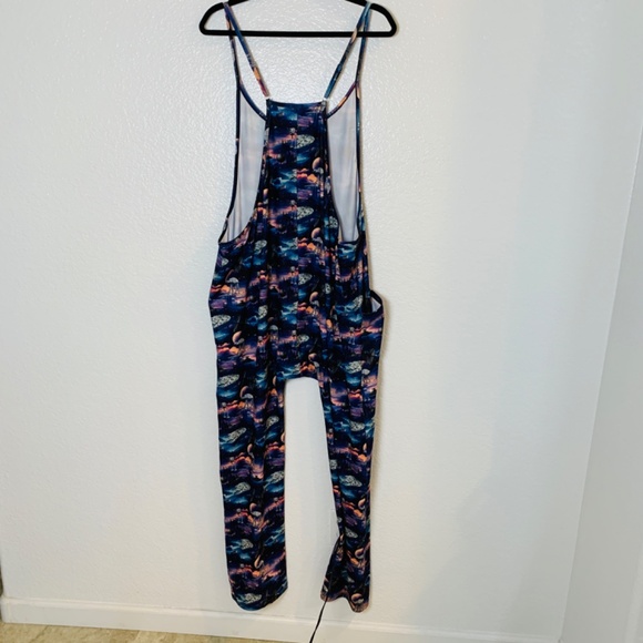 The Legging Lass Star Wars Theme Jumpsuit Overalls Womens 2XL Blue Sci-Fi Baggy - Picture 9 of 11